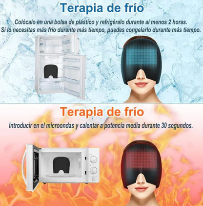 🧊 Gorro para Alivio del Dolor de Cabeza y Migraña – Terapia de Frío y Calor 🌡️