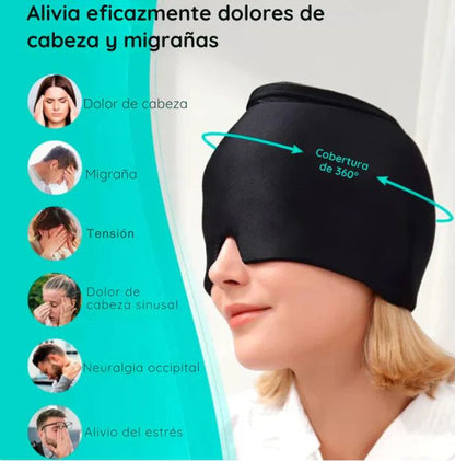🧊 Gorro para Alivio del Dolor de Cabeza y Migraña – Terapia de Frío y Calor 🌡️